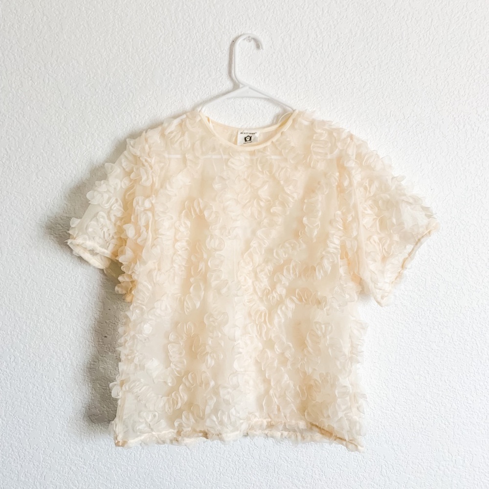 Wicked Majesty Cream/off white blouse Ruffle Blouse